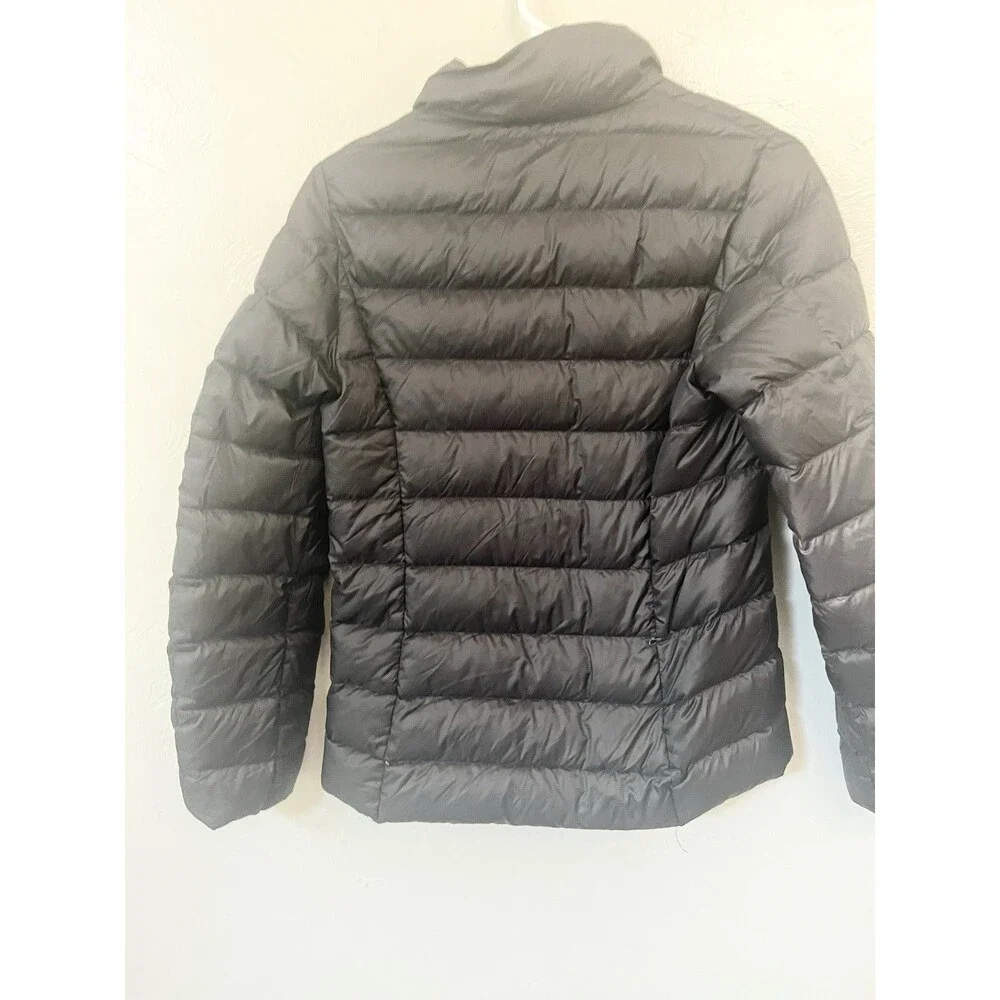 Eddie Bauer Down Puffer Jacket Microlight Size XS Black 650 Fill Packable Women